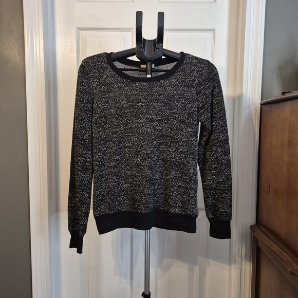 Heart Hips Sweaters - Heart Hips Black and Gray Crew Neck Sweater